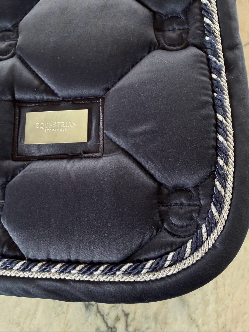 Equestrian Stockholm Midnight Blue Jump Saddle Pad - Full Size - Picture 6 of 13